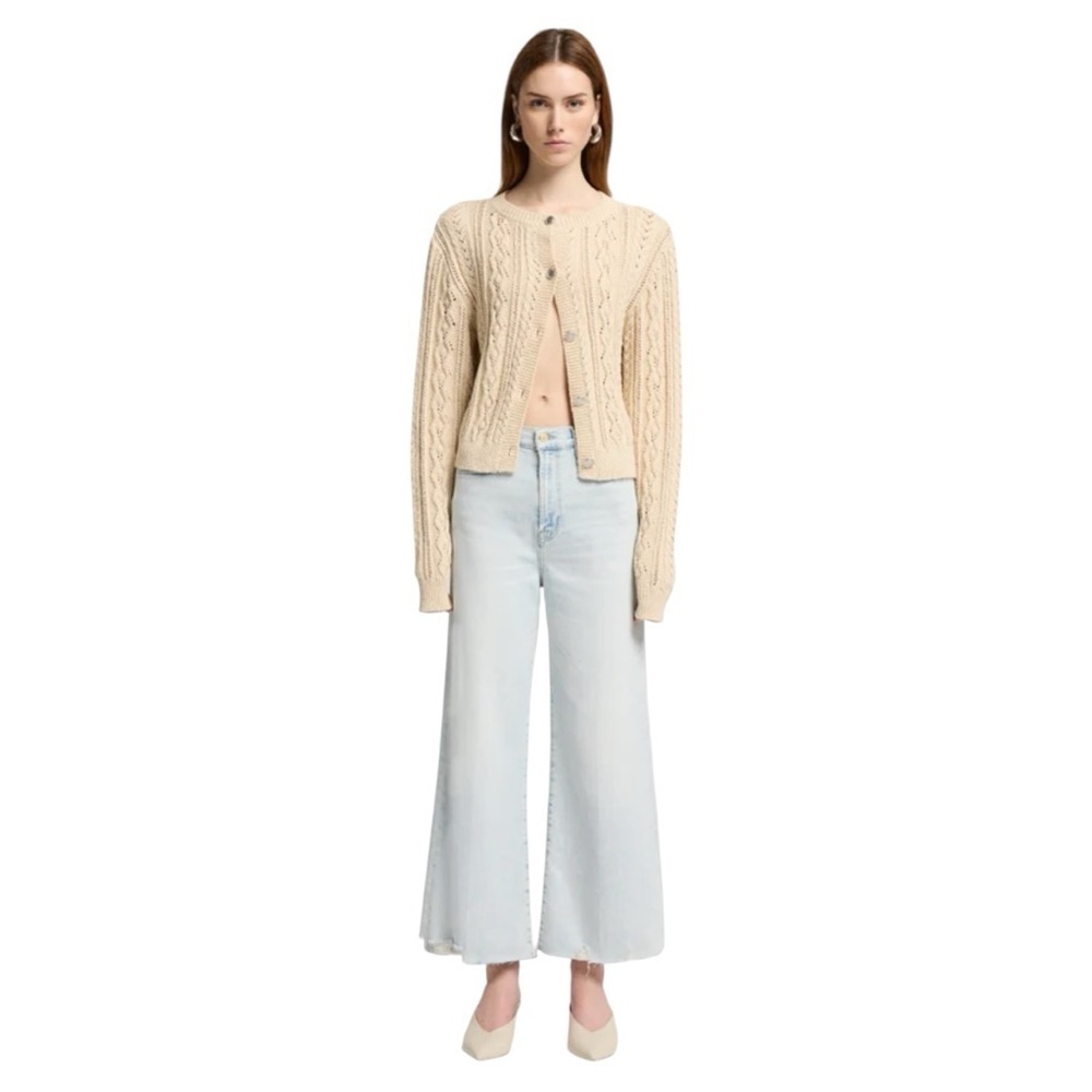 NWT 7 for All Menkind LUXE VINTAGE ULTRA HIGH RISE CROPPED JO